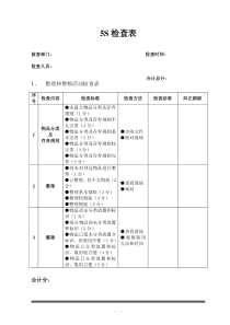 通用的5S检查表