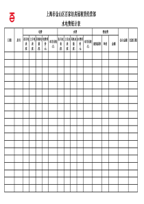 租客水电费统计表