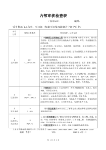 内部审核检查表-项目部