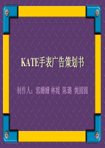 KATE手表广告策划书(1)