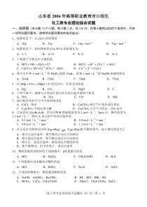 山东省2006年高等职业教育对口招生及答案