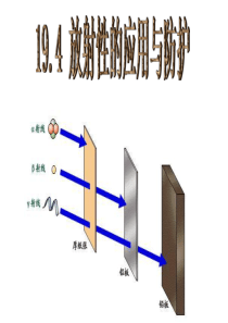 物理选修3-5_19.4放射性的应用与防护