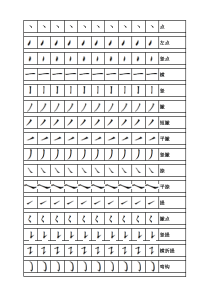 幼儿汉字笔画描红-方格