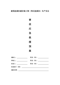 塔吊应急预案