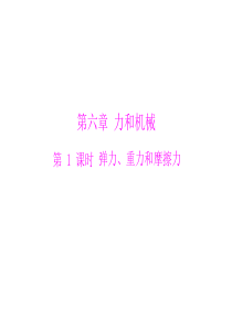 (粤教沪科版)2013年广东省中考物理复习课件： 弹力、重力和摩擦力