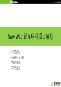 NewWeb新互联网项目策划