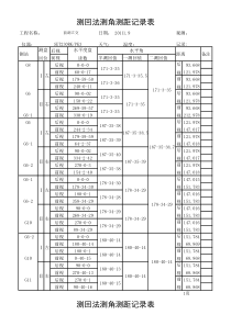 测回法测角测距记录表