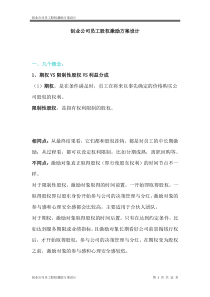 创业公司员工股权激励方案