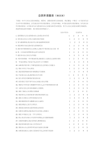 自我和谐量表(SCCS)