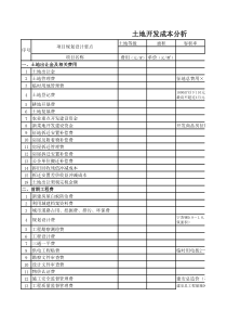 土地开发成本分析示范文本