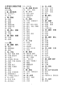 小学语文相似字组词大全