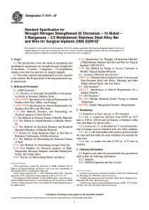 ASTM-F1314-2007-外科植入物用锻制氮增强22铬-13镍-5锰-2-.5钼不锈钢合金棒材