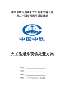 火工品爆炸现场处置方案