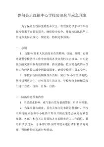 乐红镇中心学校防汛防旱工作方案