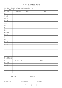 信息最全的家私清单