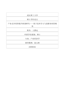 产业竞争优势提升机制研究——基于技术学习与创新协同的视角