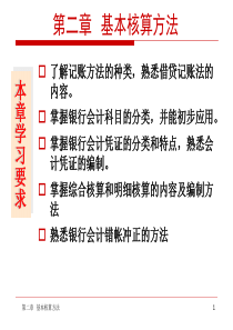 银行会计第二章基本核算方法