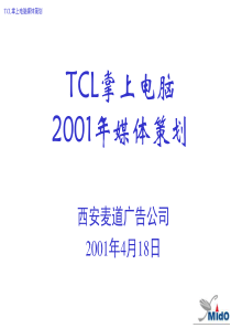 TCL掌上电脑媒介策划书