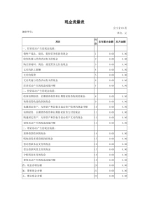 现金流量表(小企业)模版