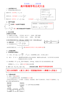 高中物理学考公式大全