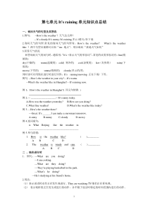 七年级下册英语-Unit7知识点总结