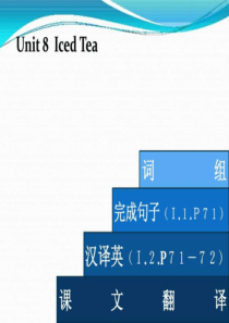 中职教材英语基础模块下册Unit-8Iced-Tea课件-文档资料