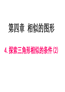 新北师大版九年级上4.3探索三角形相似的条件(2)