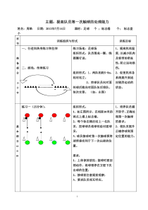 足球训练教案：提高队员第一次触球的处理能力