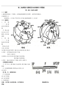 初中地理复习提纲(中图版)