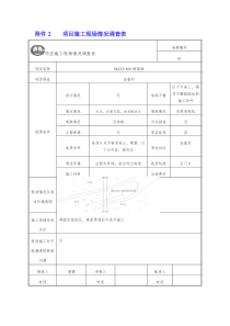 项目施工现场调查情况