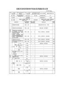 2019装配式结构预制构件检验批质量验收记录填写范例及说明