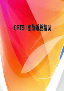 CRTSIII型板精调