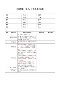 施工现场检查记录表