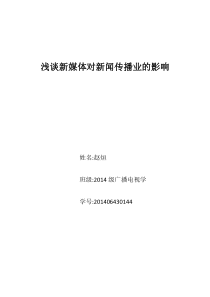 浅谈网络对新闻传播业的影响