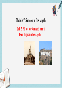 2019-2020年八年级英语下册-Module-7-Summer-in-Los-Angeles-U