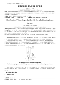 富邦富氧侧吹熔池炼铜炉生产实践