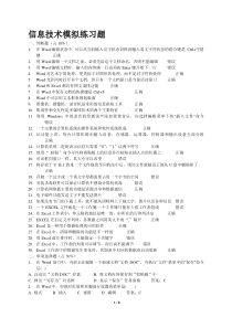 信息技术教育考查模拟练习题A