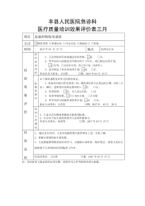 抗菌药物分级管理和合理使用培训效果评价表