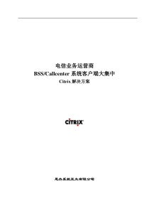 CITRIX解决方案-BOSS营业厅接入(云计算网上材料备份)