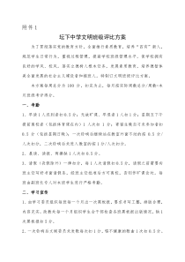 坛下中学文明班级评比方案