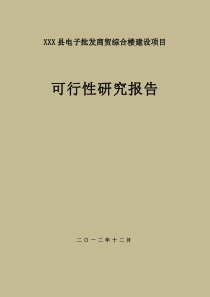 县电子批发商贸综合楼建设项目可行性研究报告