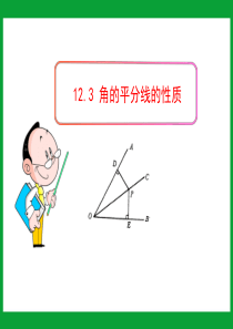 初中数学教学课件：12.3  角的平分线的性质