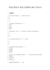 5.考察志愿者专业能力掌握的100个知识点