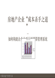 成本杀手之道全面预算管理