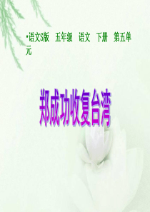 23《郑成功收复台湾》课件(语文S版五年级下册课件)