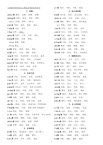 5人教版四年级语文上册生字带拼音并组词