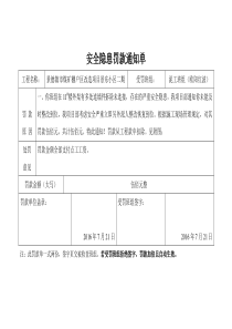 班组罚单(样板)