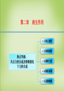 2016届高考物理大一轮复习 2.5热点突破 共点力的合成及特殊情况下力的合成课件 沪科版