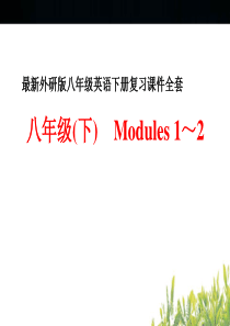 最新外研版八年级英语下册复习课件全套