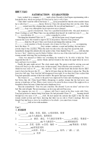 高中英语选修7Unit2课文语法填空及词汇讲解(含答案)